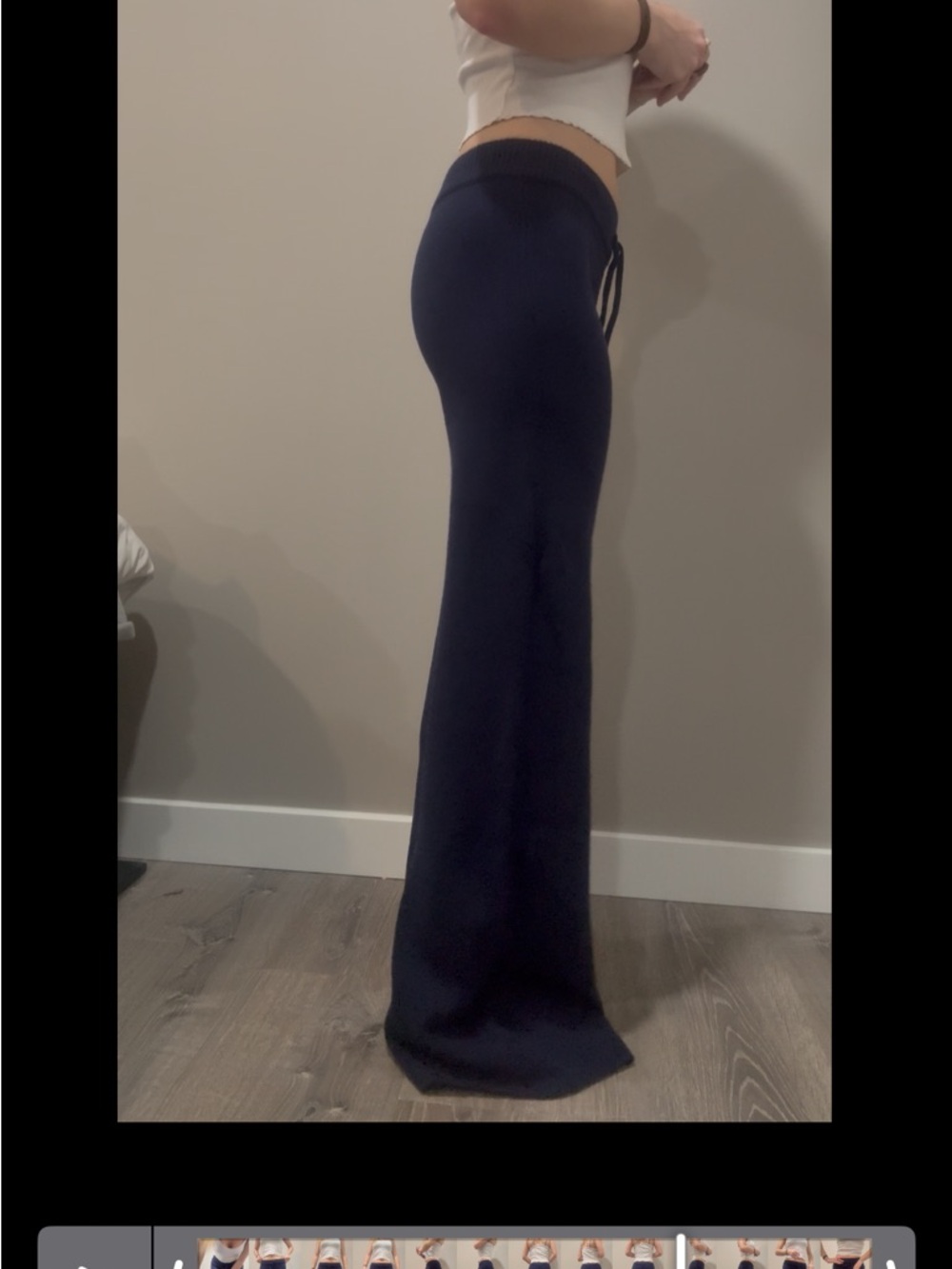 Garage Straight Leg Sweater Pants - Navy - Picture 5 of 7